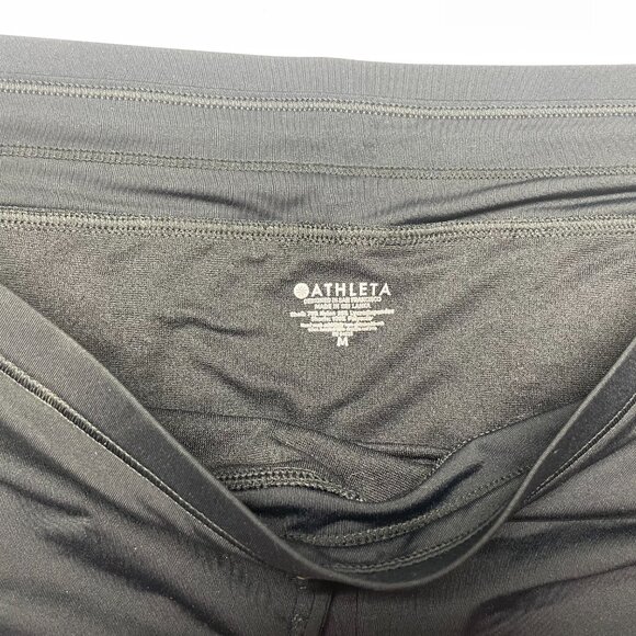 Athleta Women Athletic Shorts Spandex with Pockets Drawstring Black Size Medium - Picture 2 of 4